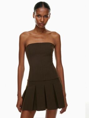 Aritzia Wilfred Polished Strapless Dress
